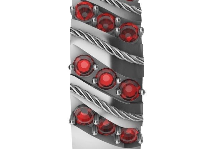 2 slash rope ring stl verified  3D print model_5