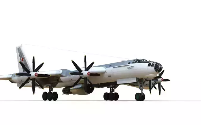 Tupolev Tu-95V Bear A Tsar Bomba 3D model