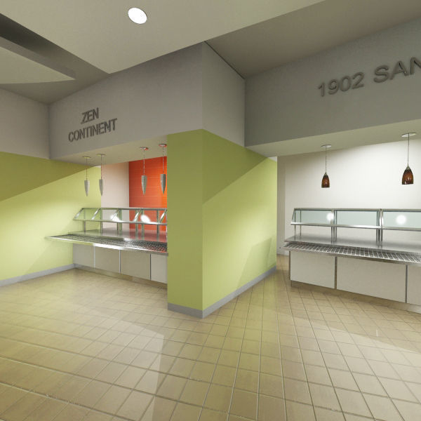Servery 9 cafeteria 3D model_6