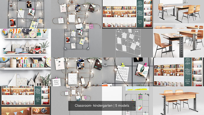 Classroom- kindergarten 3D Model Collection