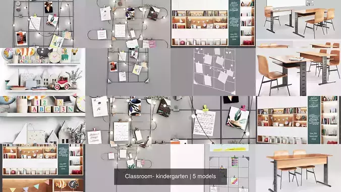 Classroom- kindergarten 3D Model Collection