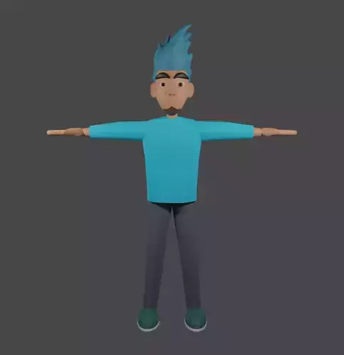 The boy who going to be a Rockstar 3D model