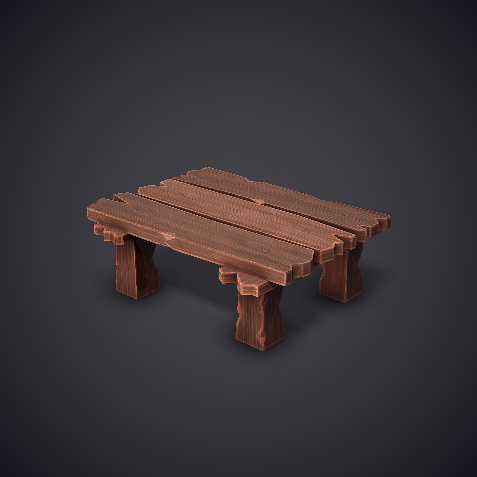 Table Stylized Low Poly Medieval Prop Low-poly 3D model_7
