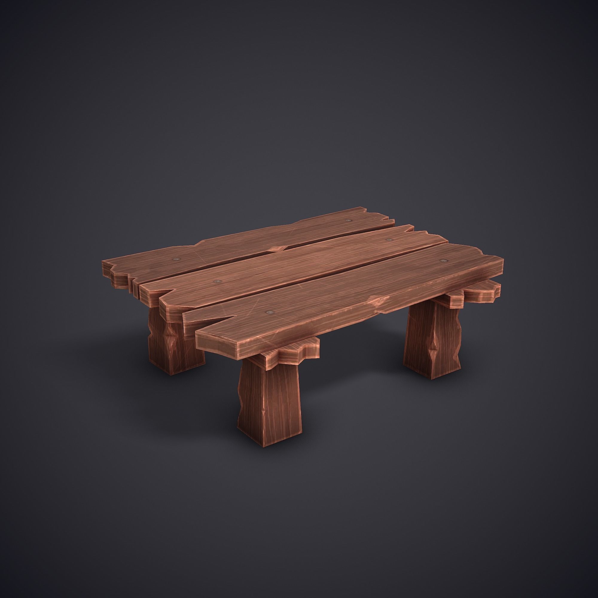 Table Stylized Low Poly Medieval Prop Low-poly 3D model_3