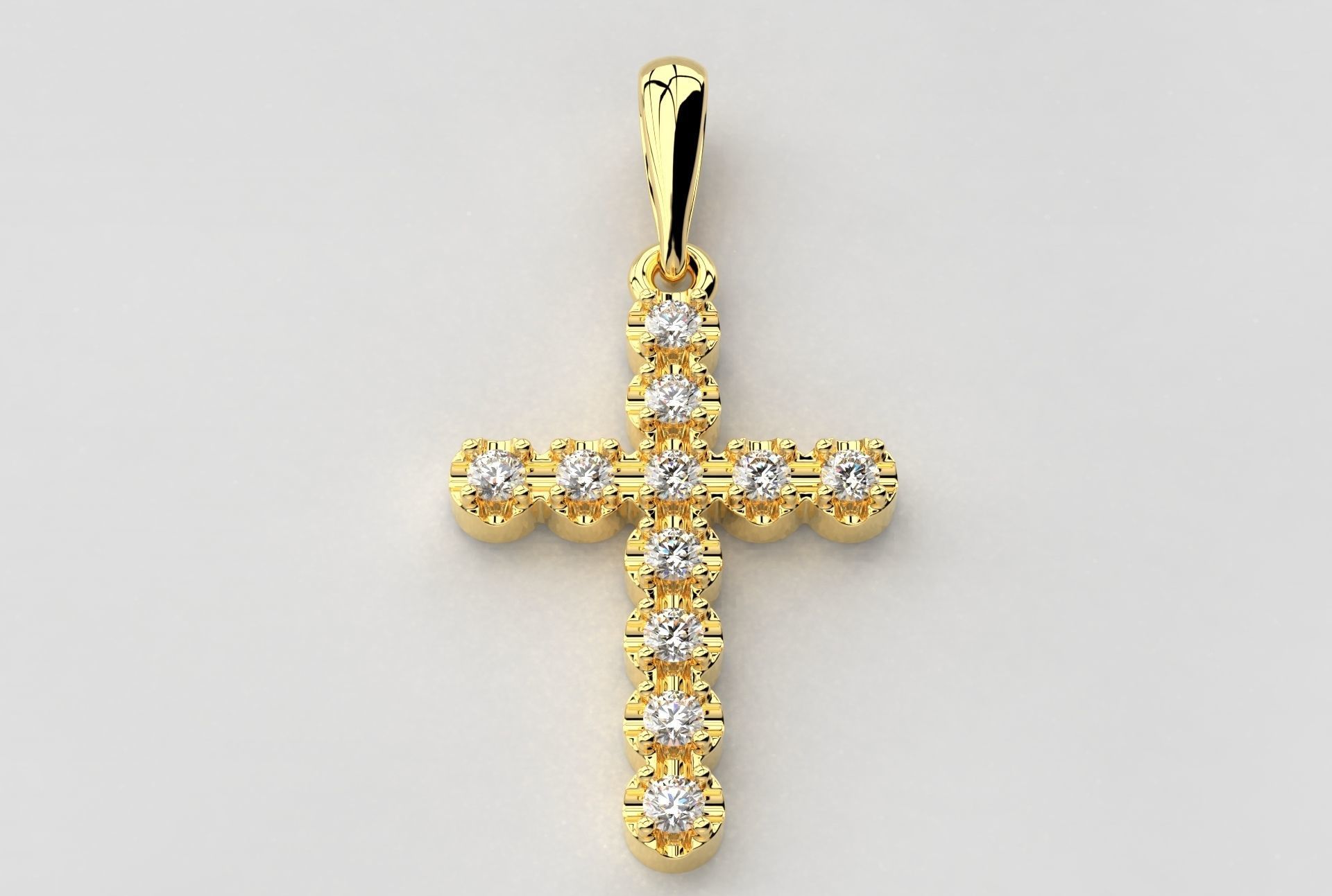 Cross Jewelry Pendant 3D print model_1