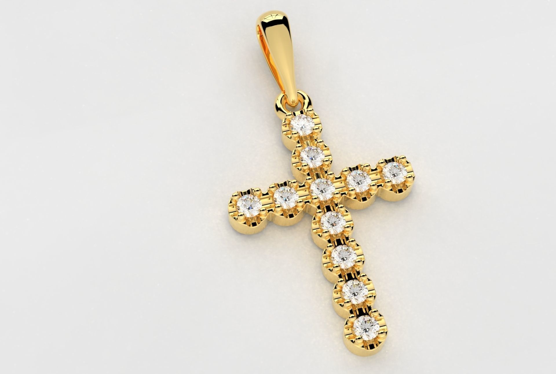 Cross Jewelry Pendant 3D print model_3