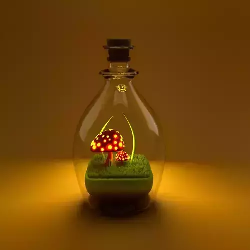 Glass Bottle Show piece  