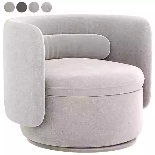Alessandra swivel armchair 3D model