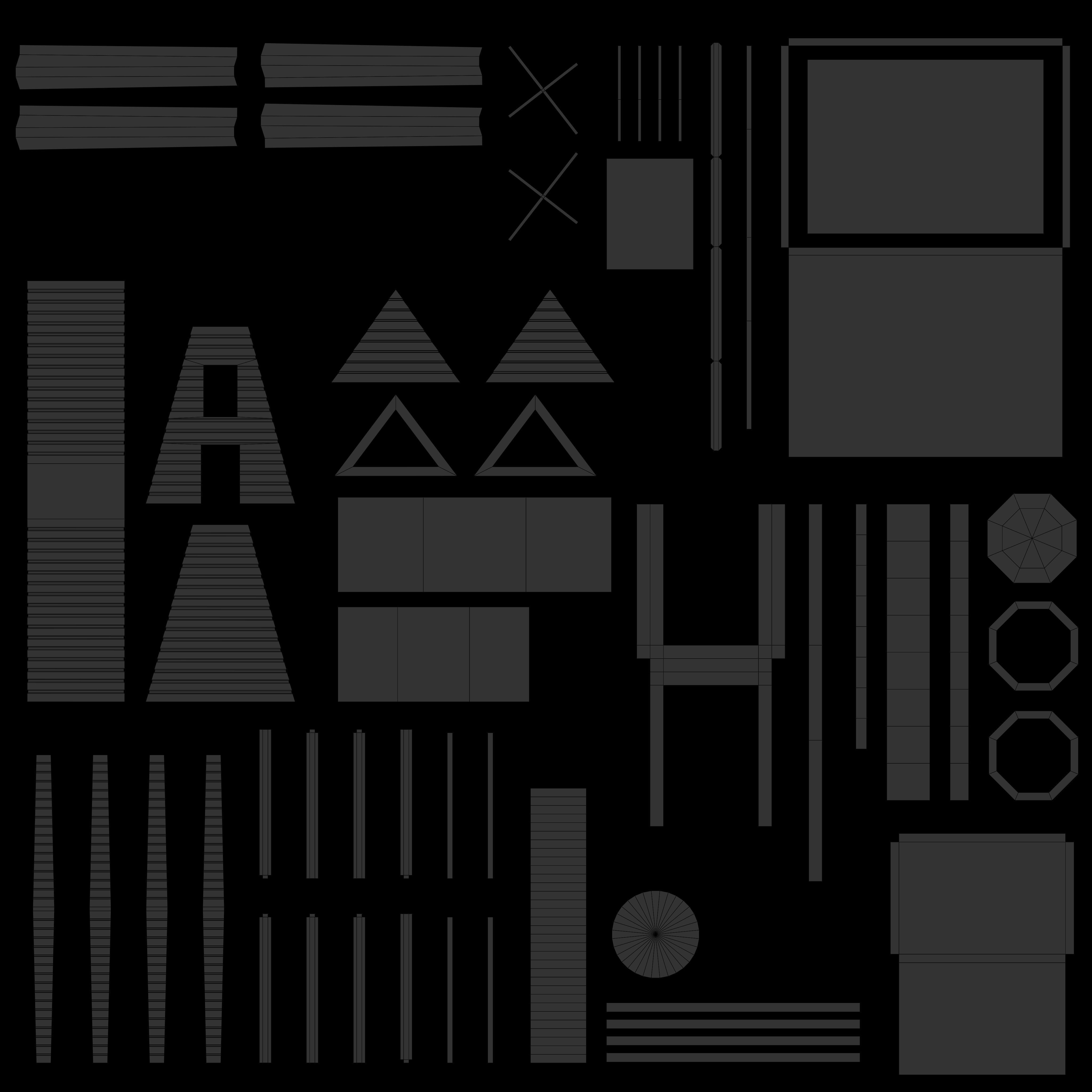 Windmill wooden Low-poly 3D model_16