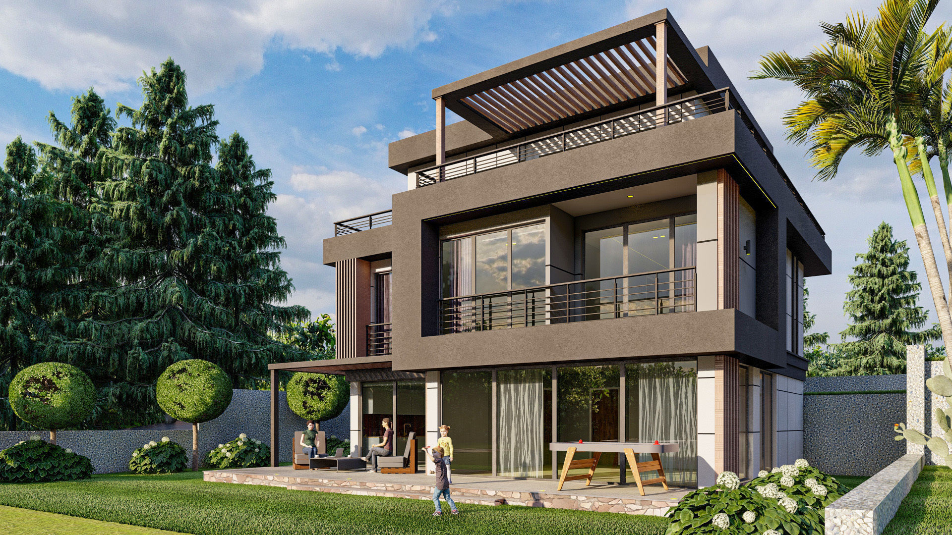 3D villa drawing with lumion11 3D print model_2