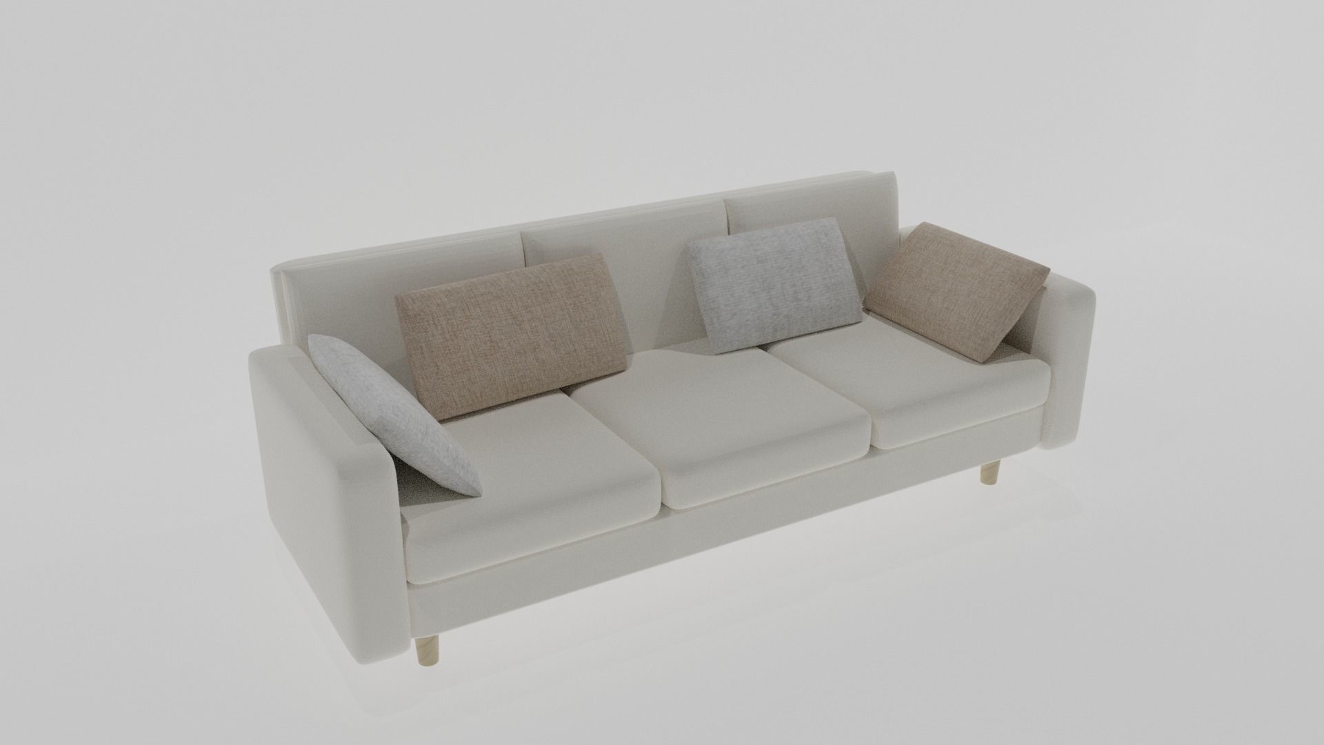 Armchair and sofa 3D model_3