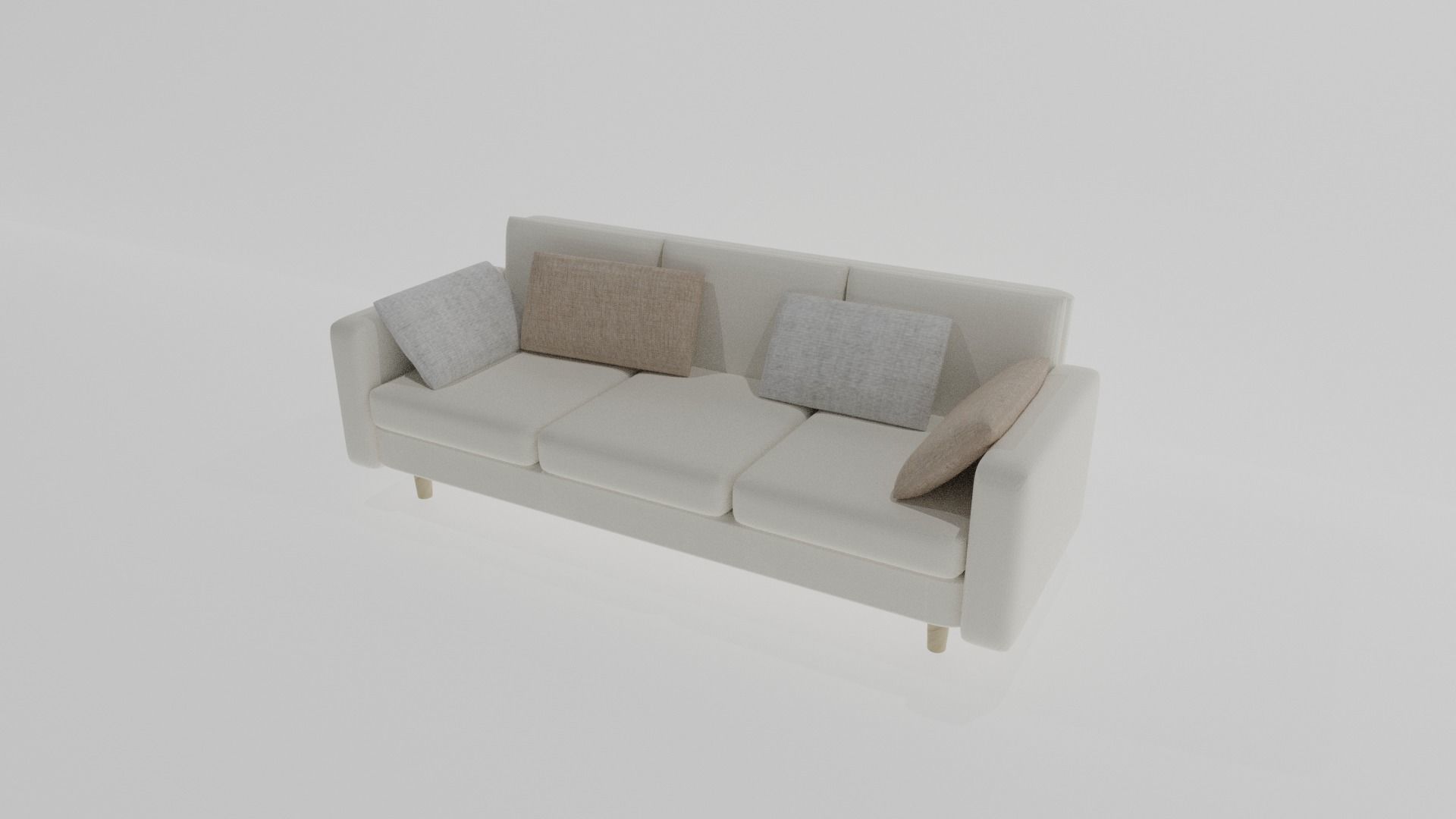 Armchair and sofa 3D model_1