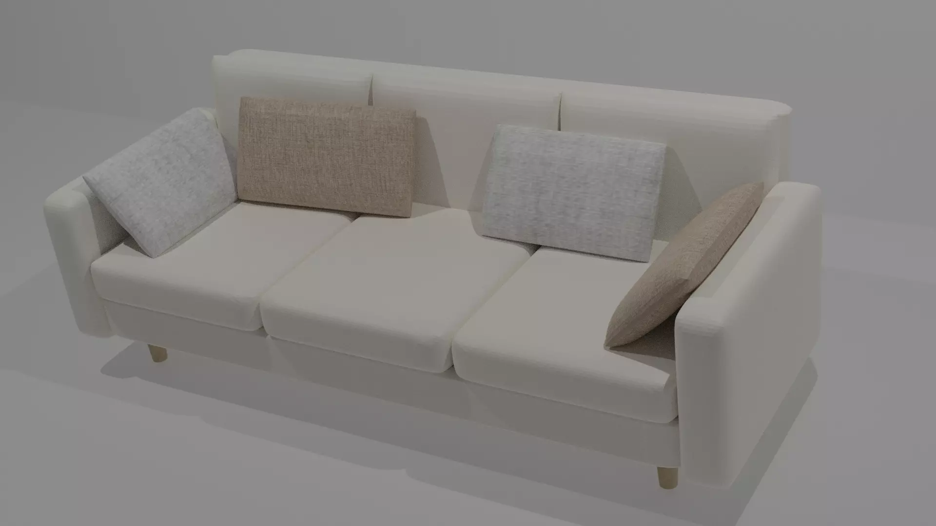 Armchair and sofa 3D model_0