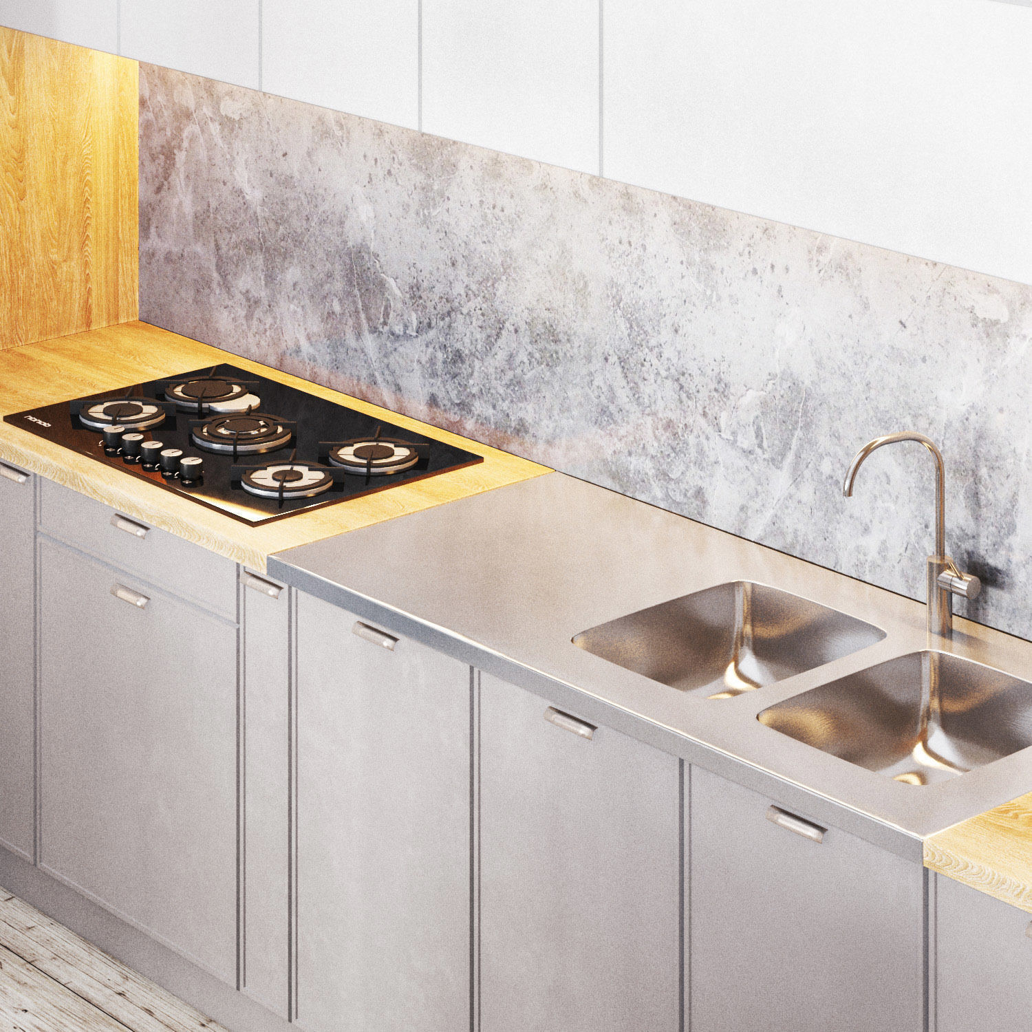 Kitchen modern02 3D model_3