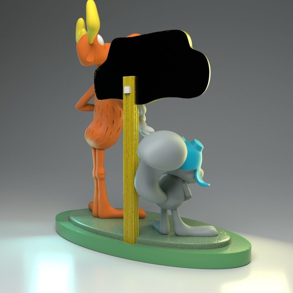 Rocky and Bullwinkle 3D print model_3