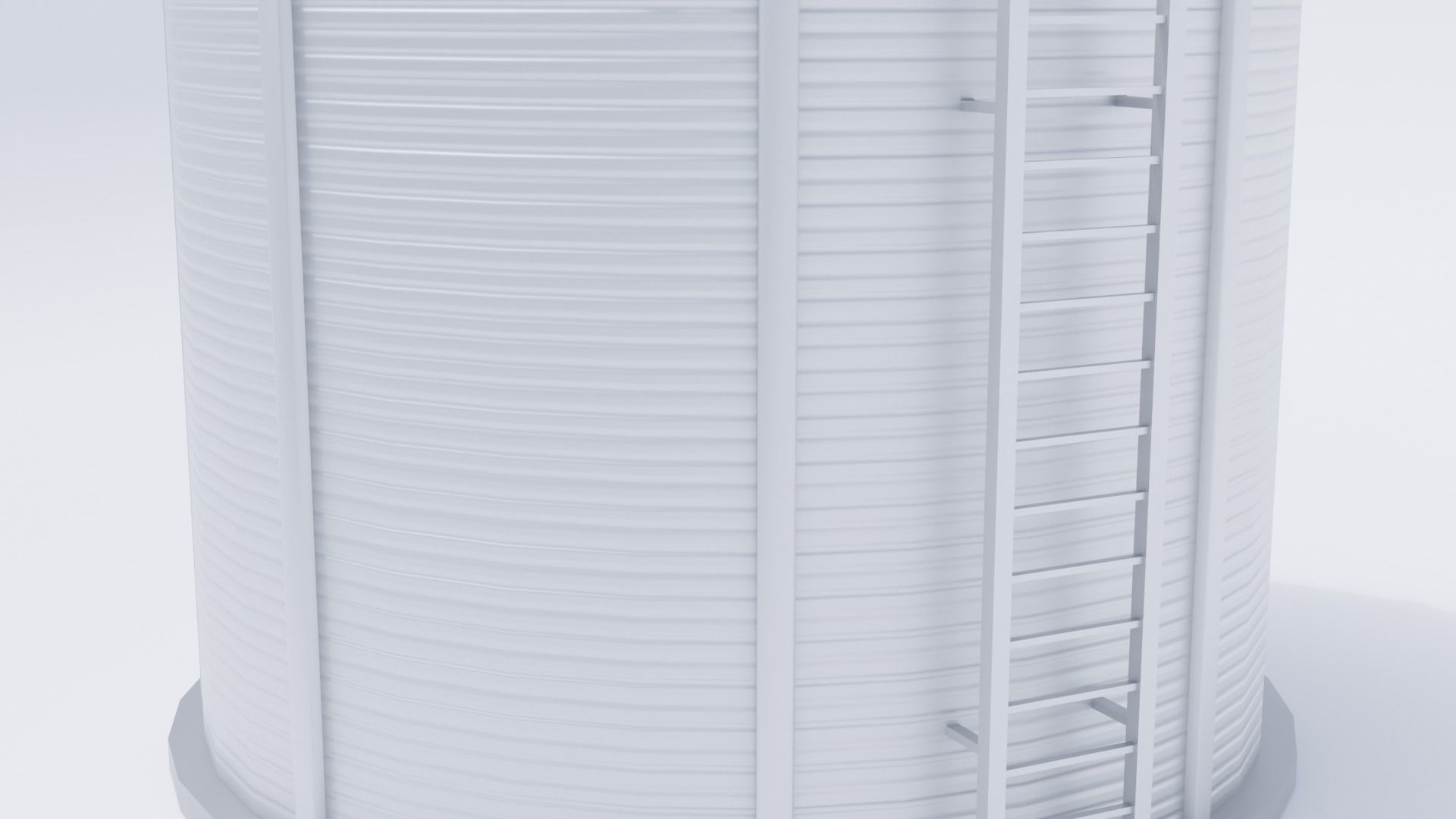 Grain Bin Low-poly 3D model_14