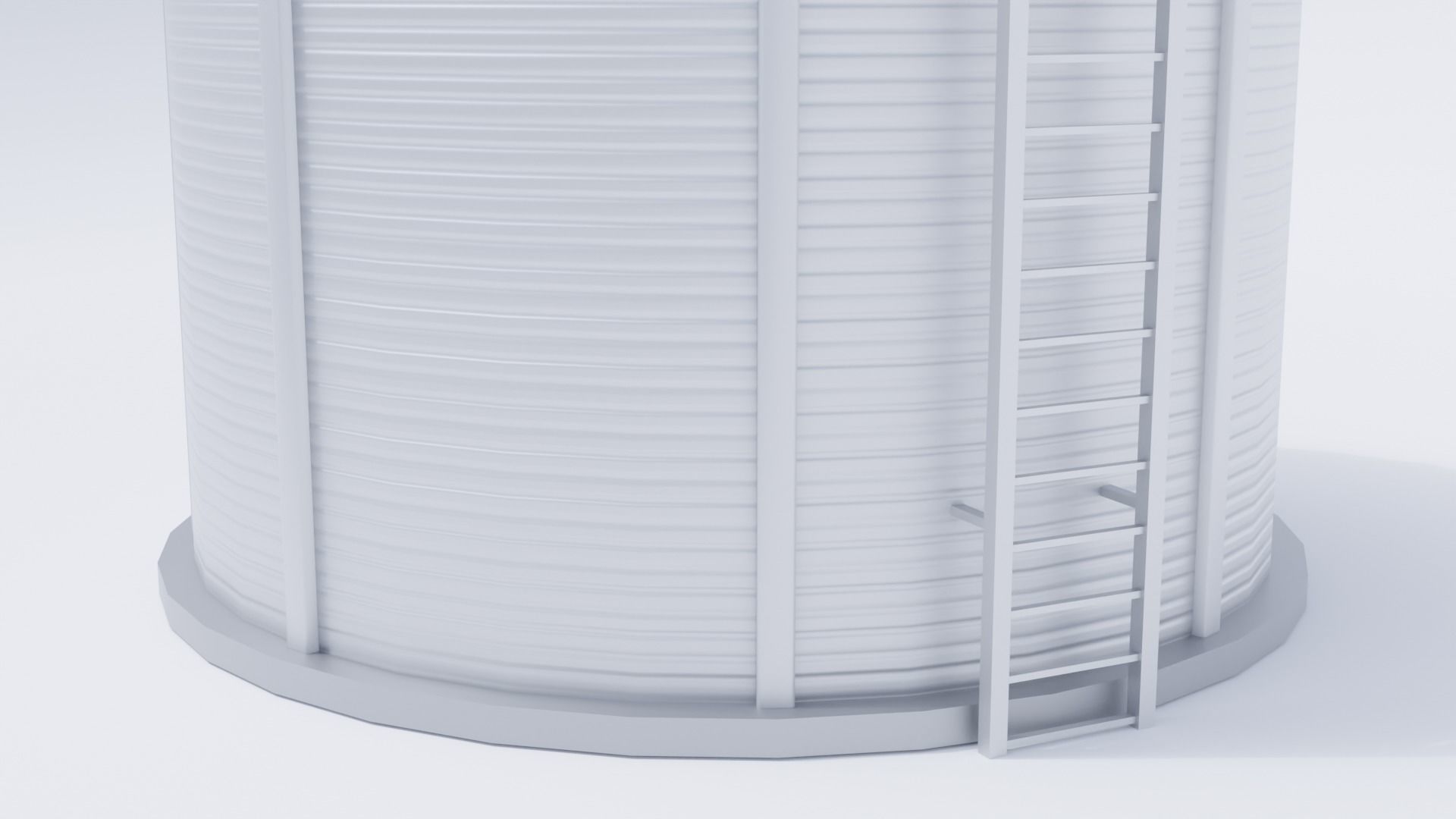 Grain Bin Low-poly 3D model_15