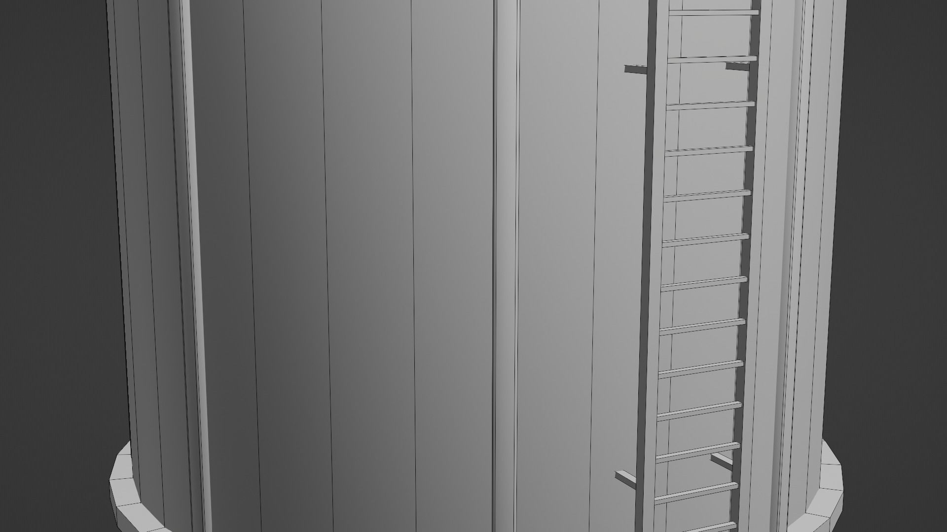 Grain Bin Low-poly 3D model_28