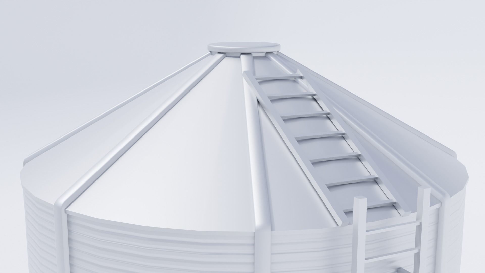 Grain Bin Low-poly 3D model_13