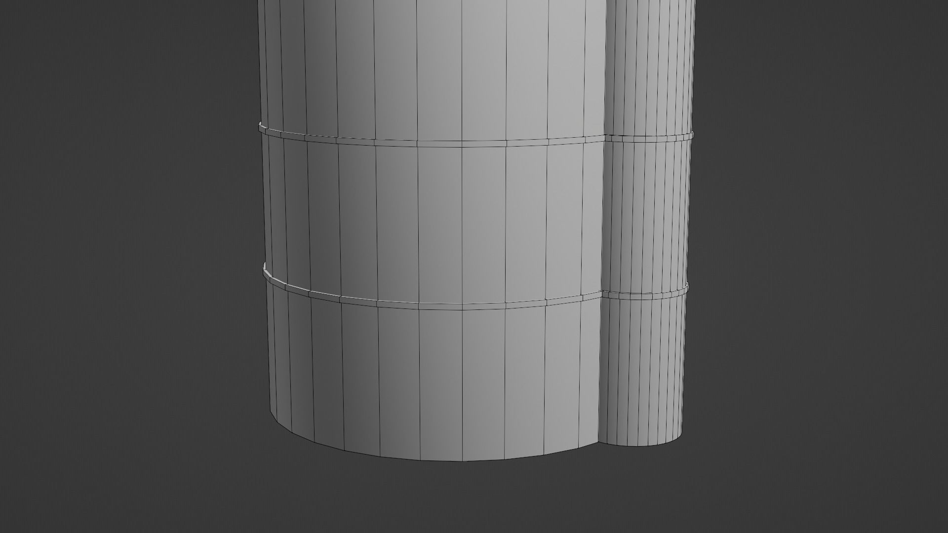 Farm Silo Low-poly 3D model_14