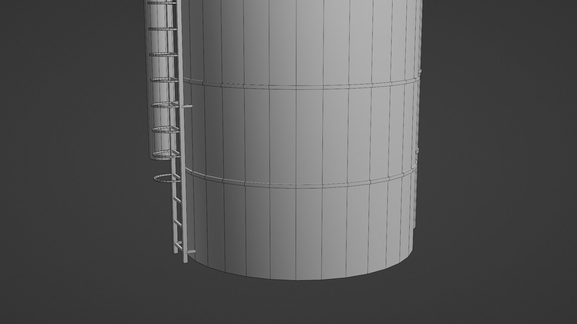 Farm Silo Low-poly 3D model_16