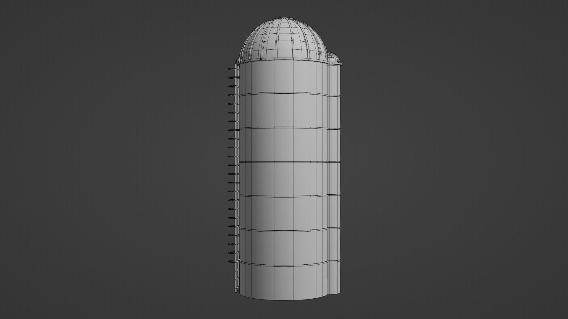 Farm Silo Low-poly 3D model_11
