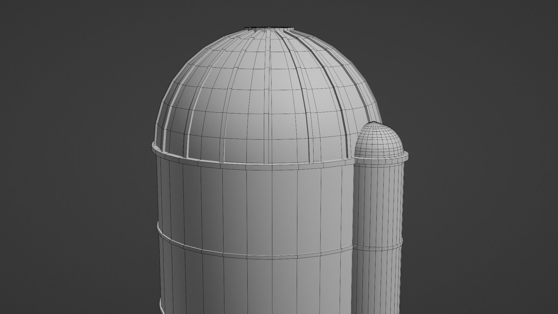 Farm Silo Low-poly 3D model_13