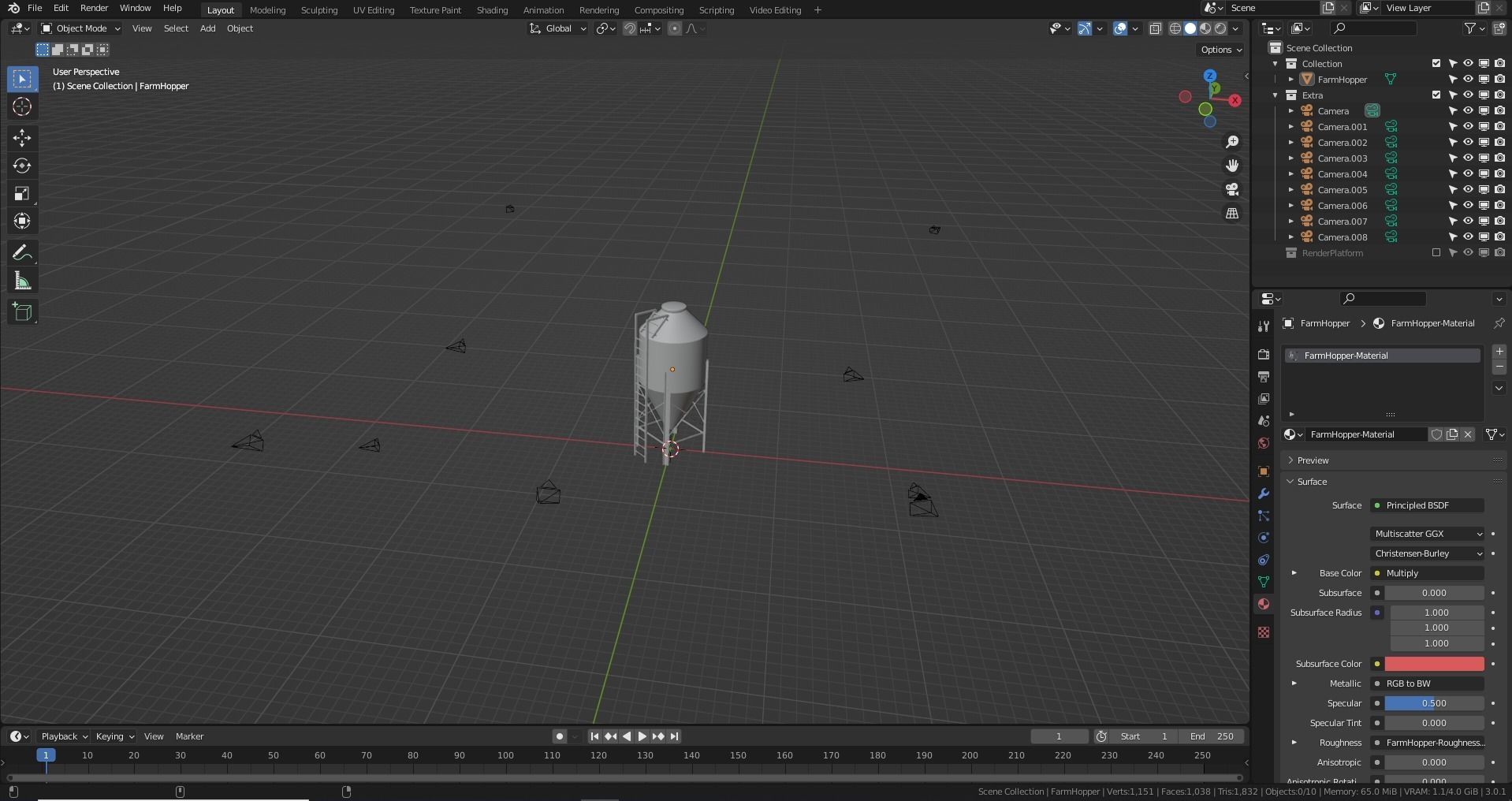 Farm Hopper Low-poly 3D model_20