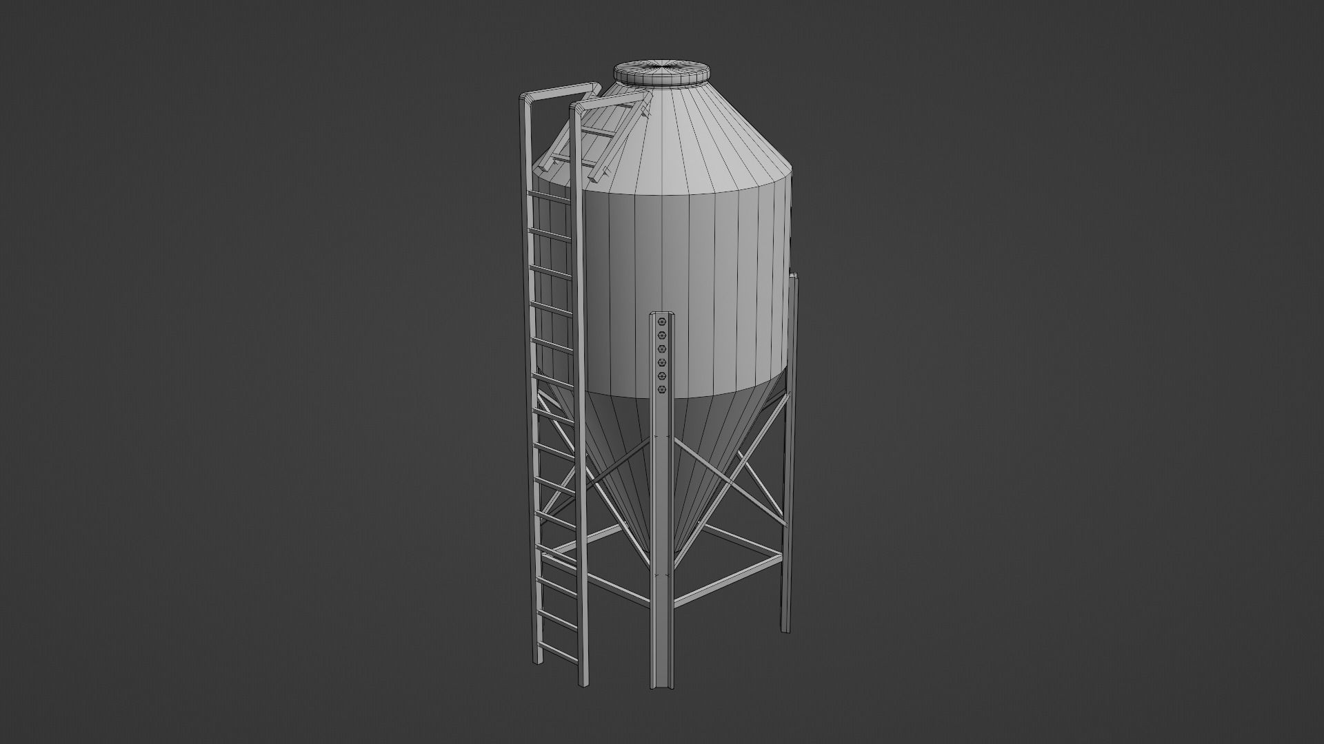 Farm Hopper Low-poly 3D model_12