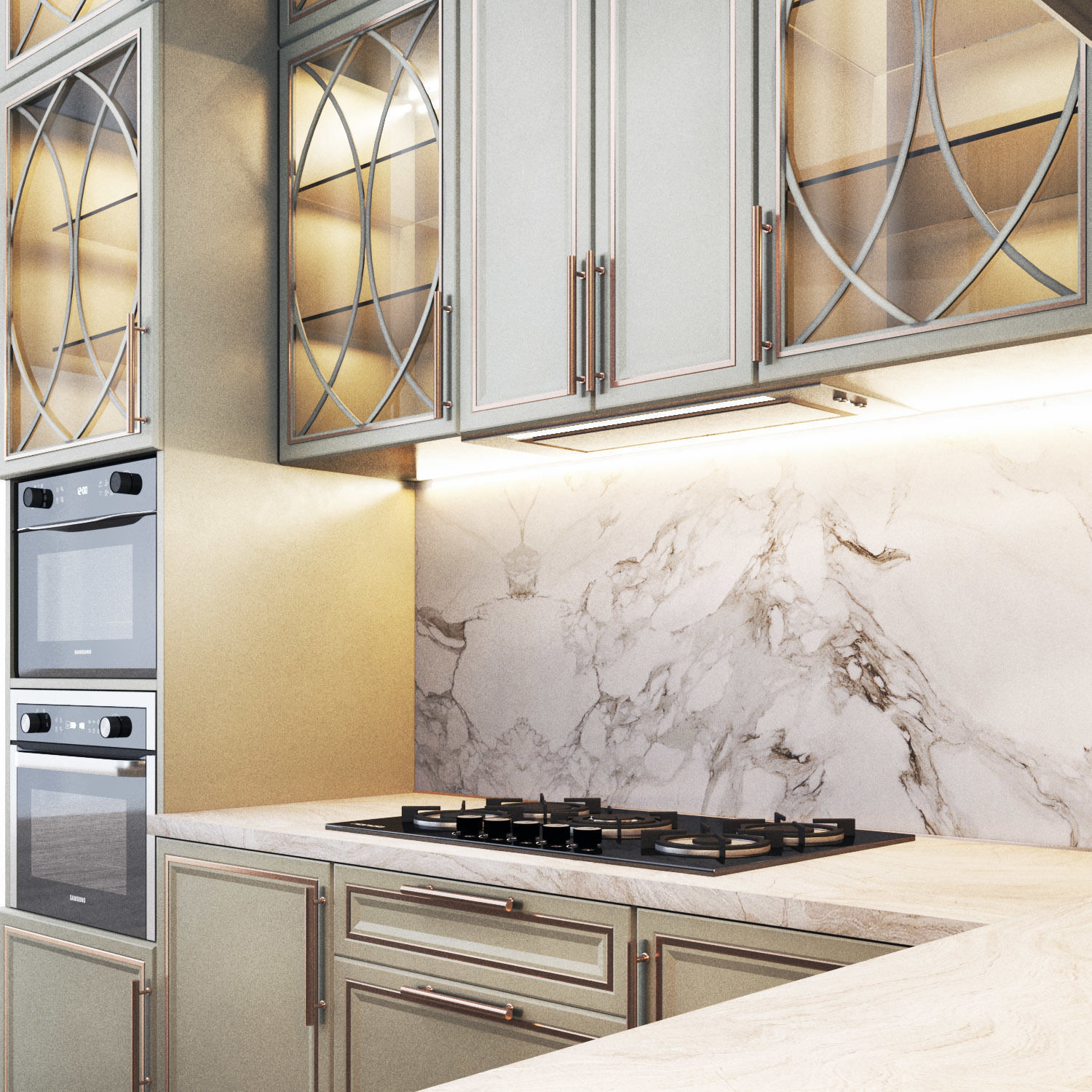 kitchen classic01 3D model_4