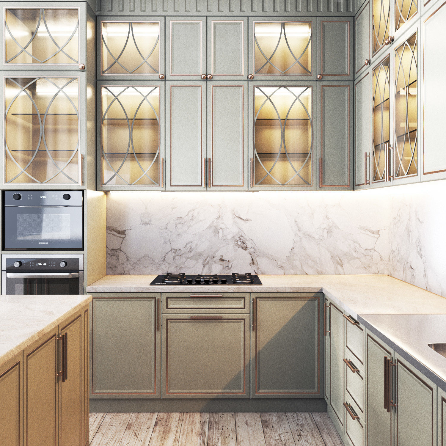 kitchen classic01 3D model_1