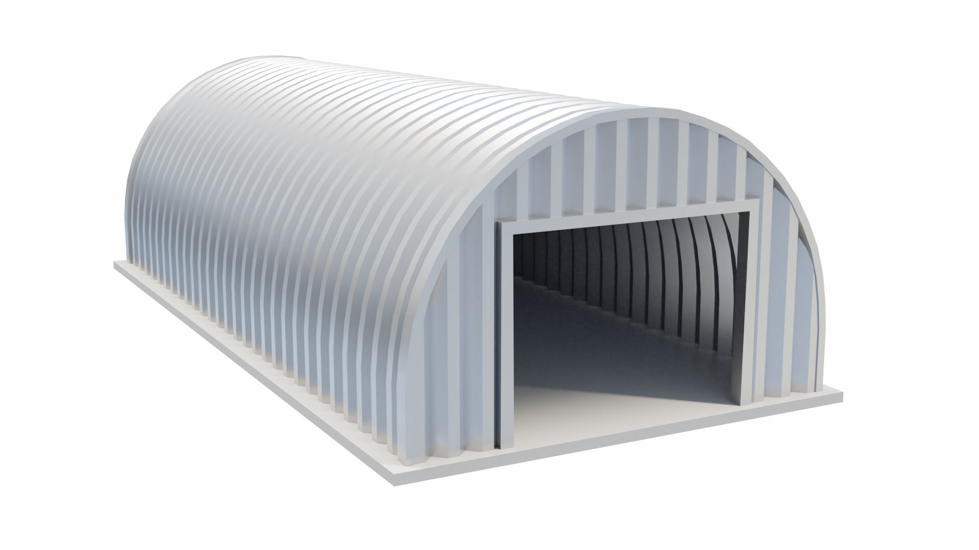 Metal Farm Shed Low-poly 3D model_6