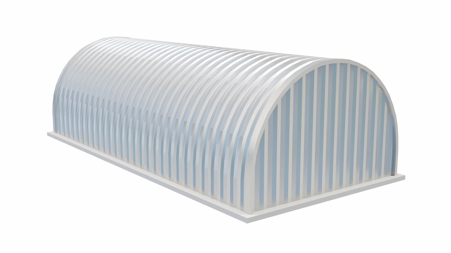 Metal Farm Shed Low-poly 3D model_15