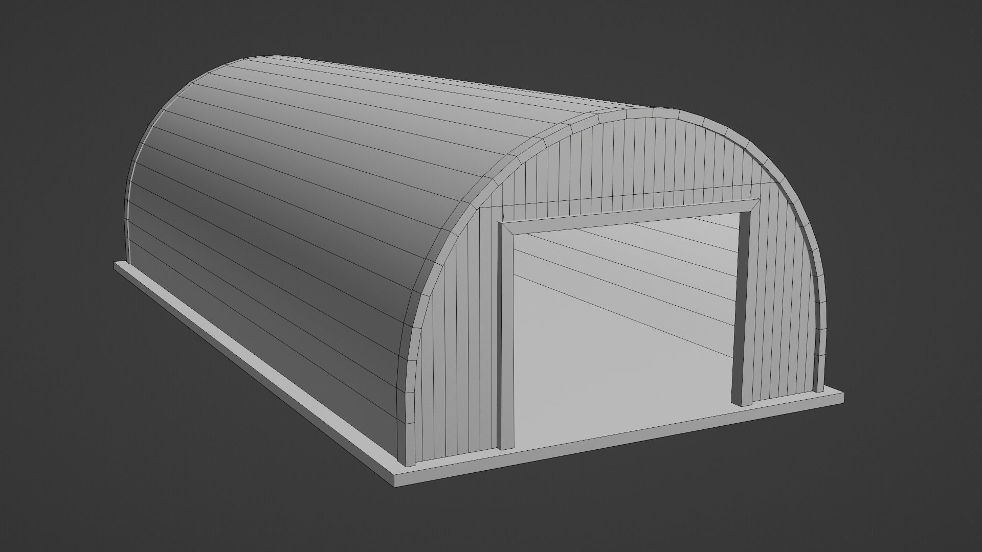 Metal Farm Shed Low-poly 3D model_24
