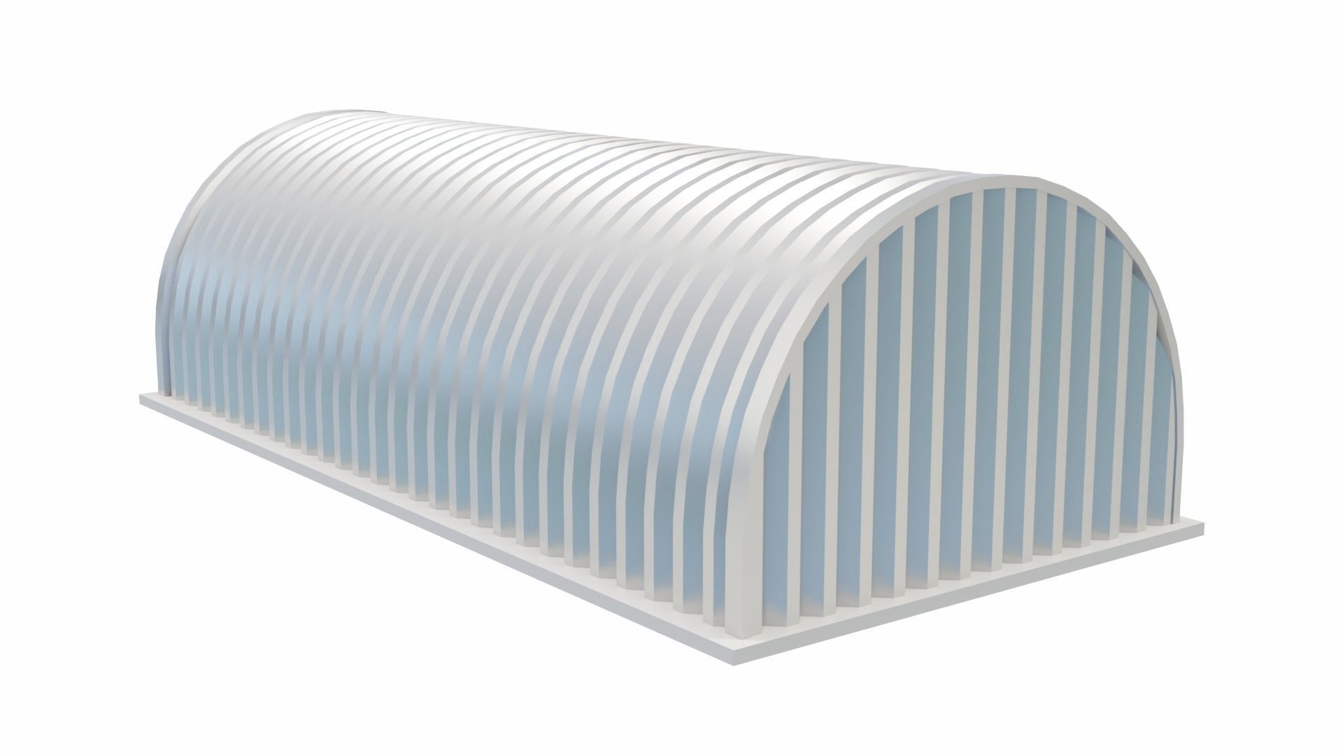 Metal Farm Shed Low-poly 3D model_9