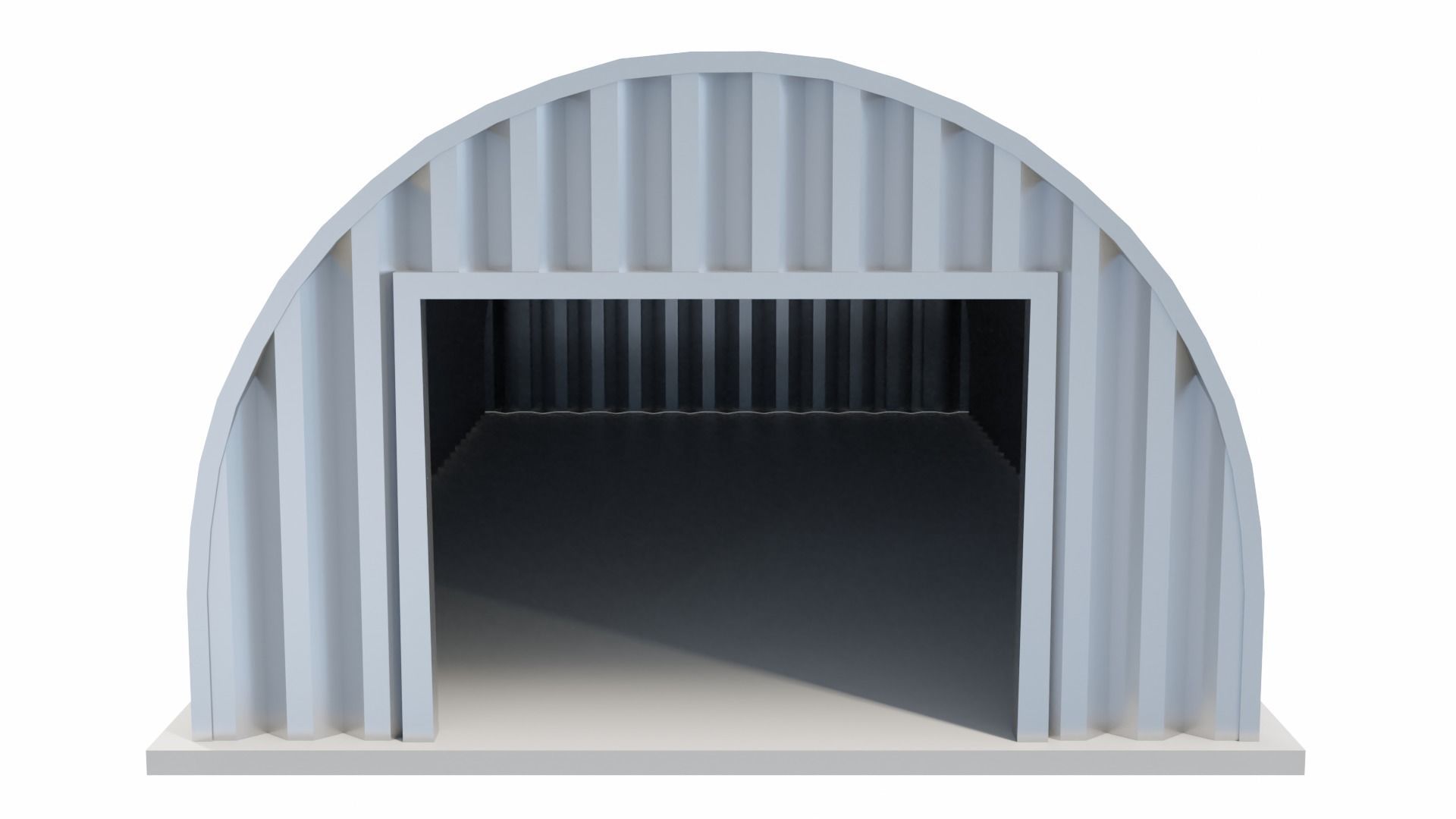 Metal Farm Shed Low-poly 3D model_7