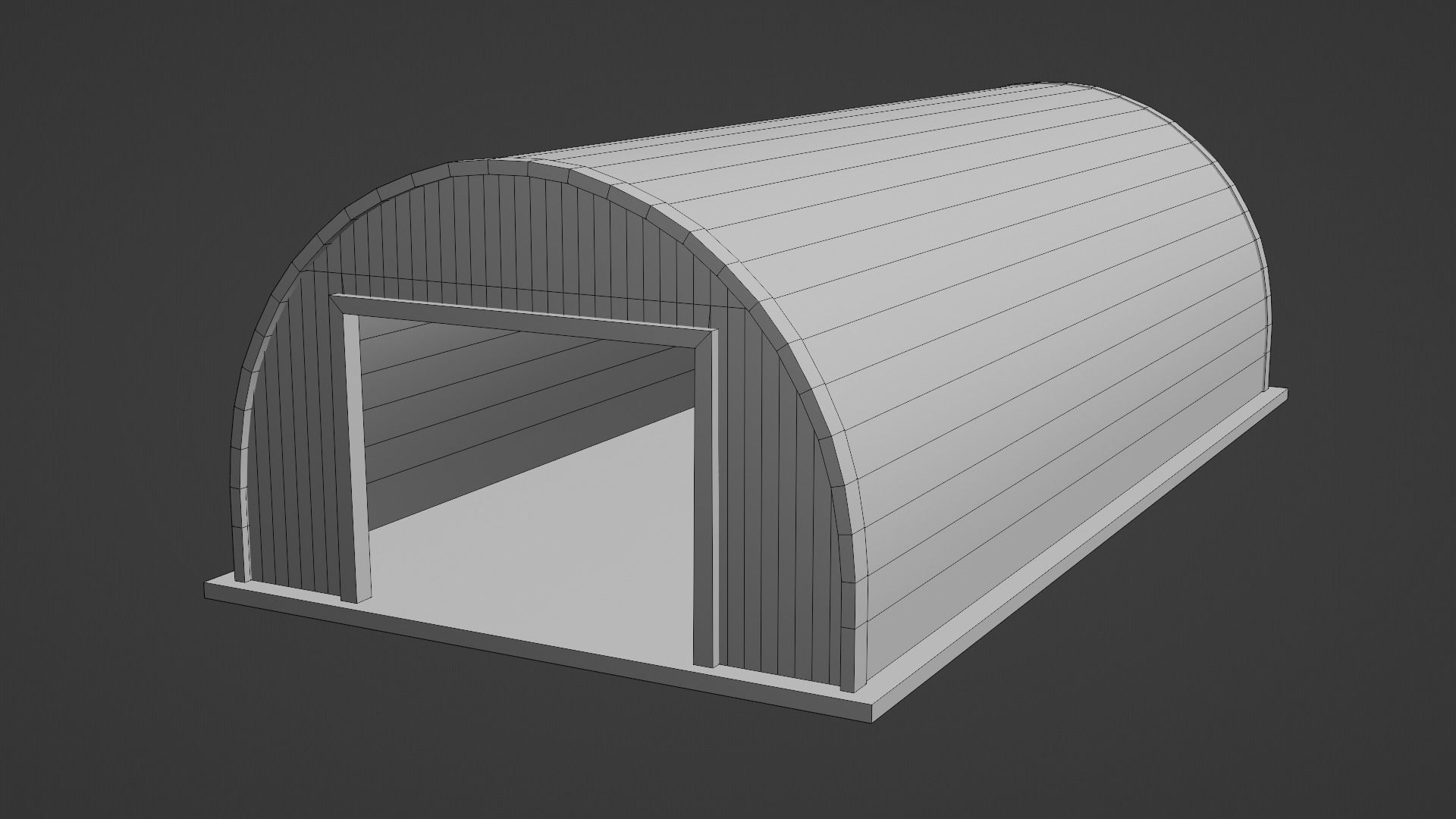 Metal Farm Shed Low-poly 3D model_22