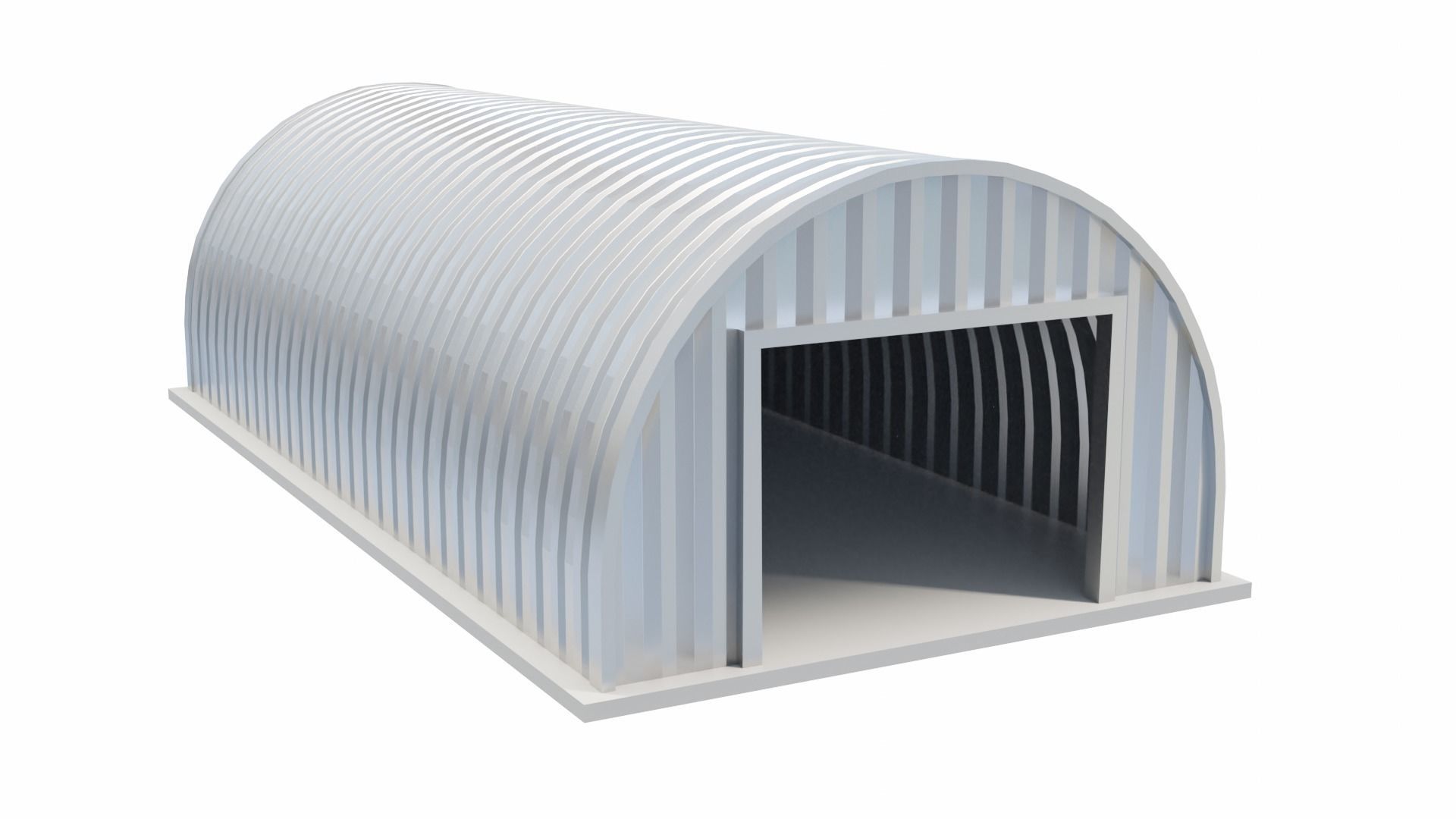 Metal Farm Shed Low-poly 3D model_12