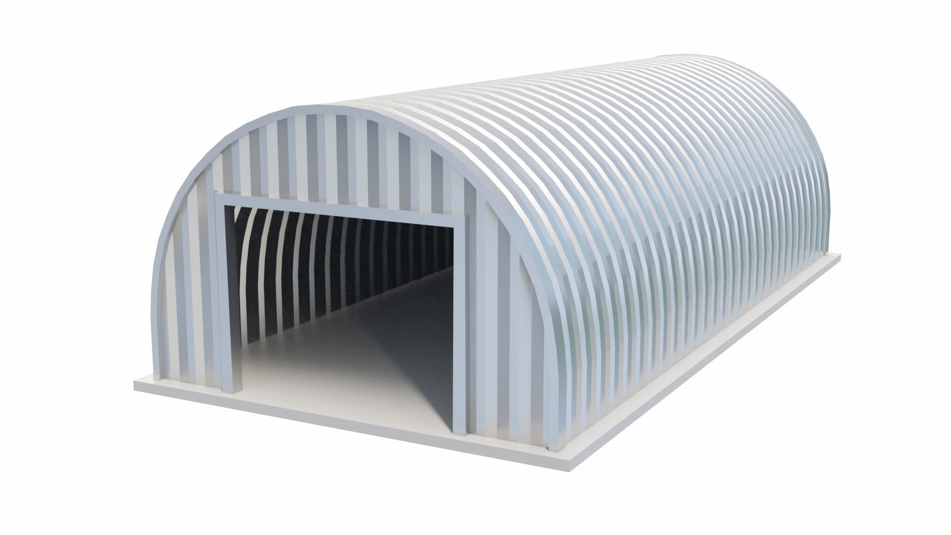 Metal Farm Shed Low-poly 3D model_10