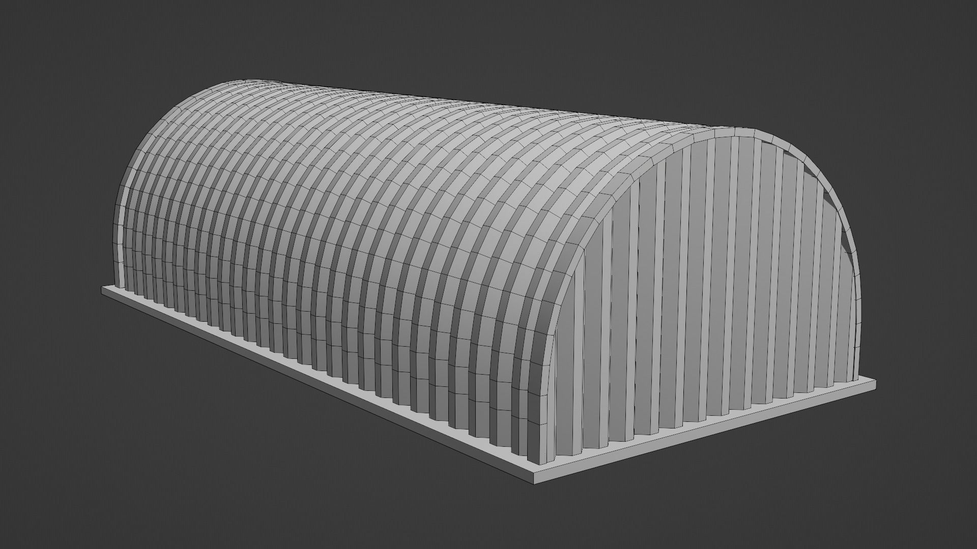 Metal Farm Shed Low-poly 3D model_21