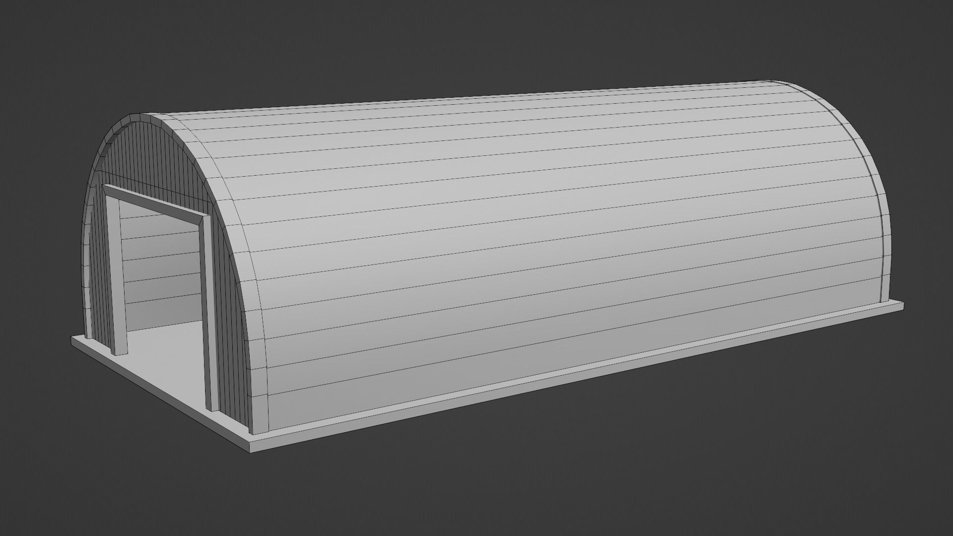 Metal Farm Shed Low-poly 3D model_20