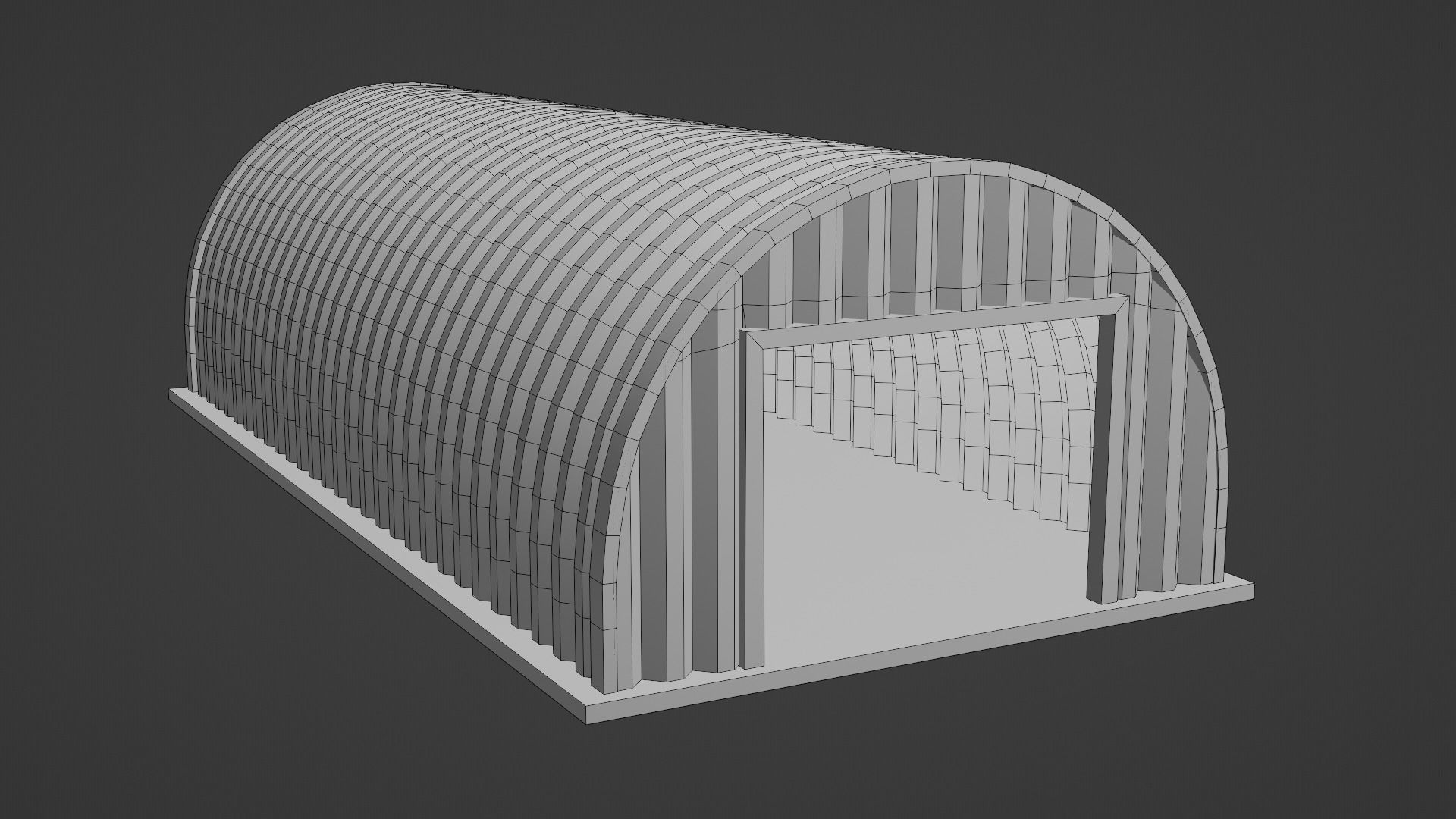 Metal Farm Shed Low-poly 3D model_18