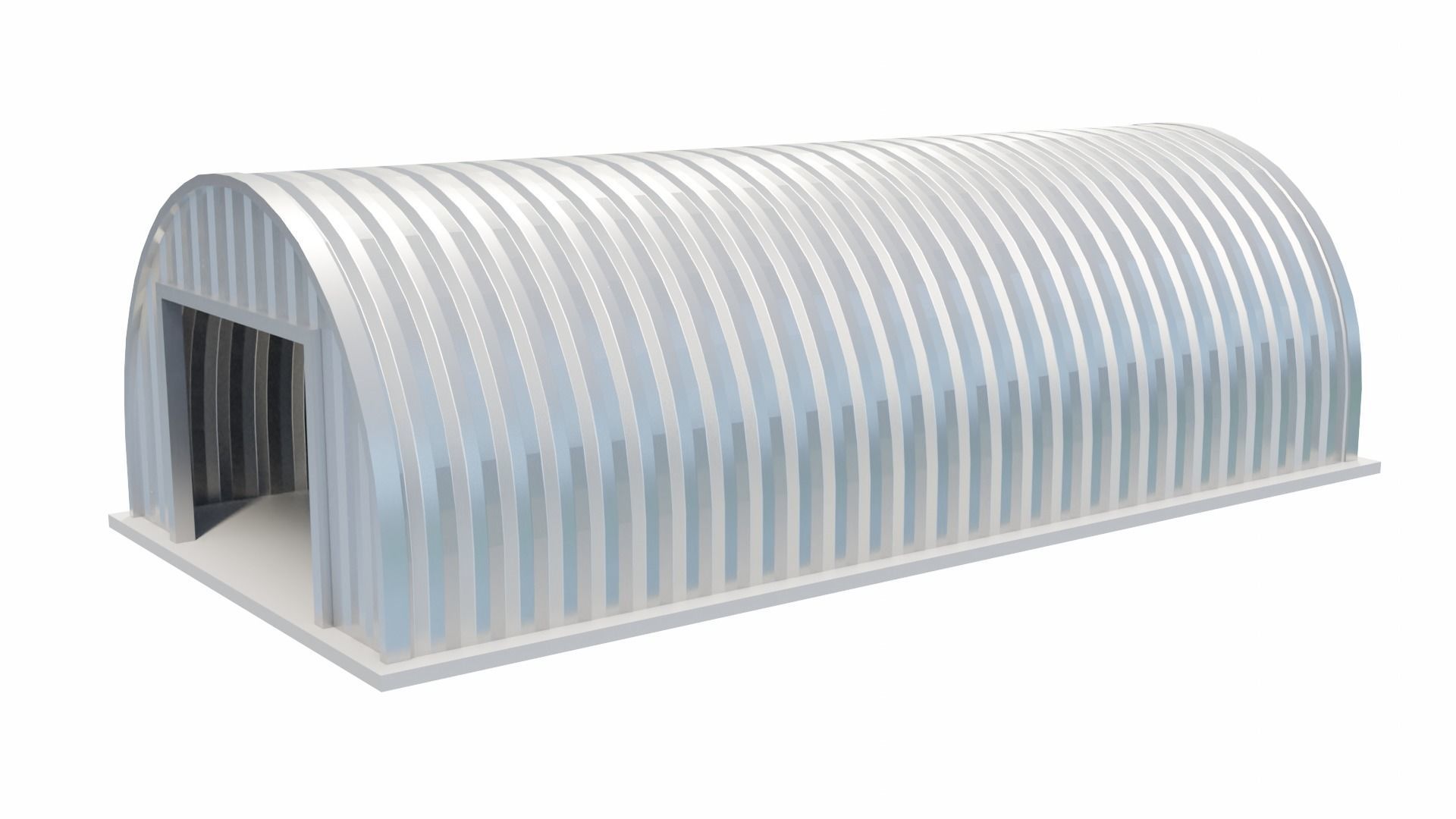 Metal Farm Shed Low-poly 3D model_14