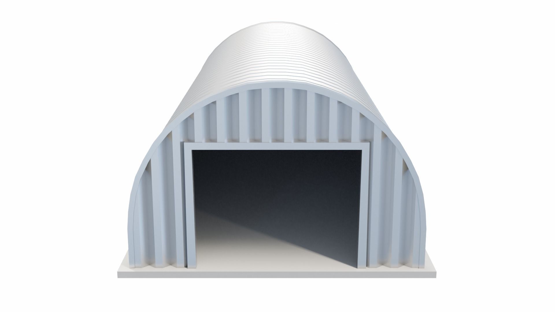 Metal Farm Shed Low-poly 3D model_5