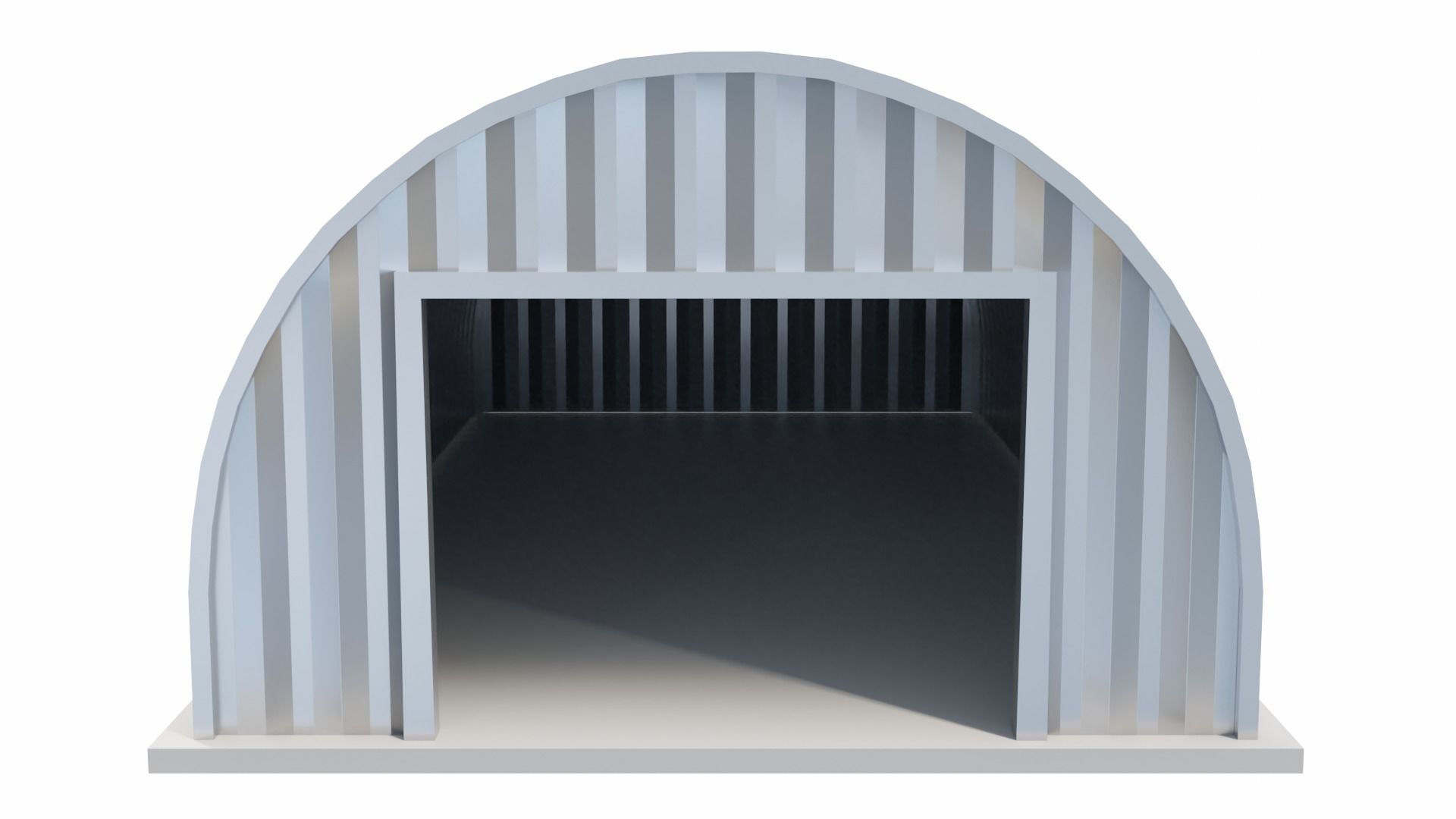 Metal Farm Shed Low-poly 3D model_13