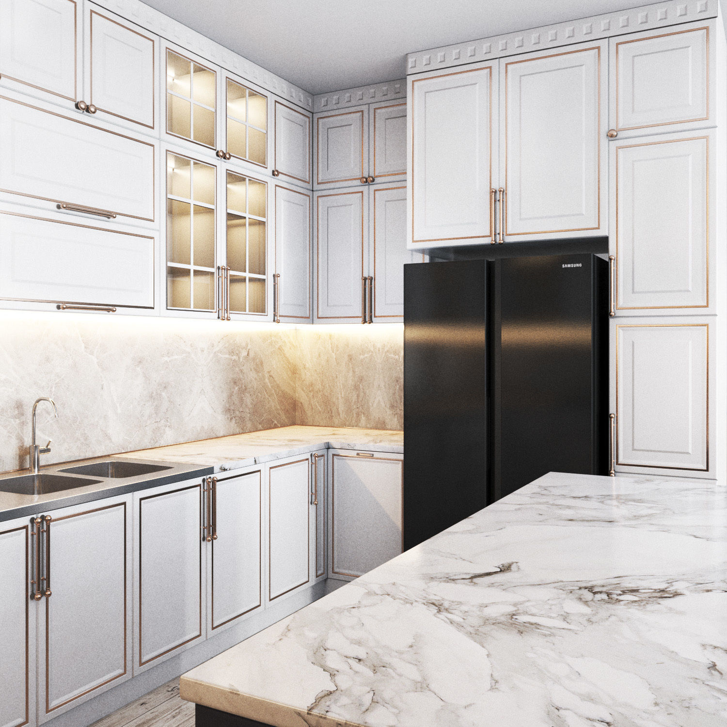 kitchen classic02 3D model_2