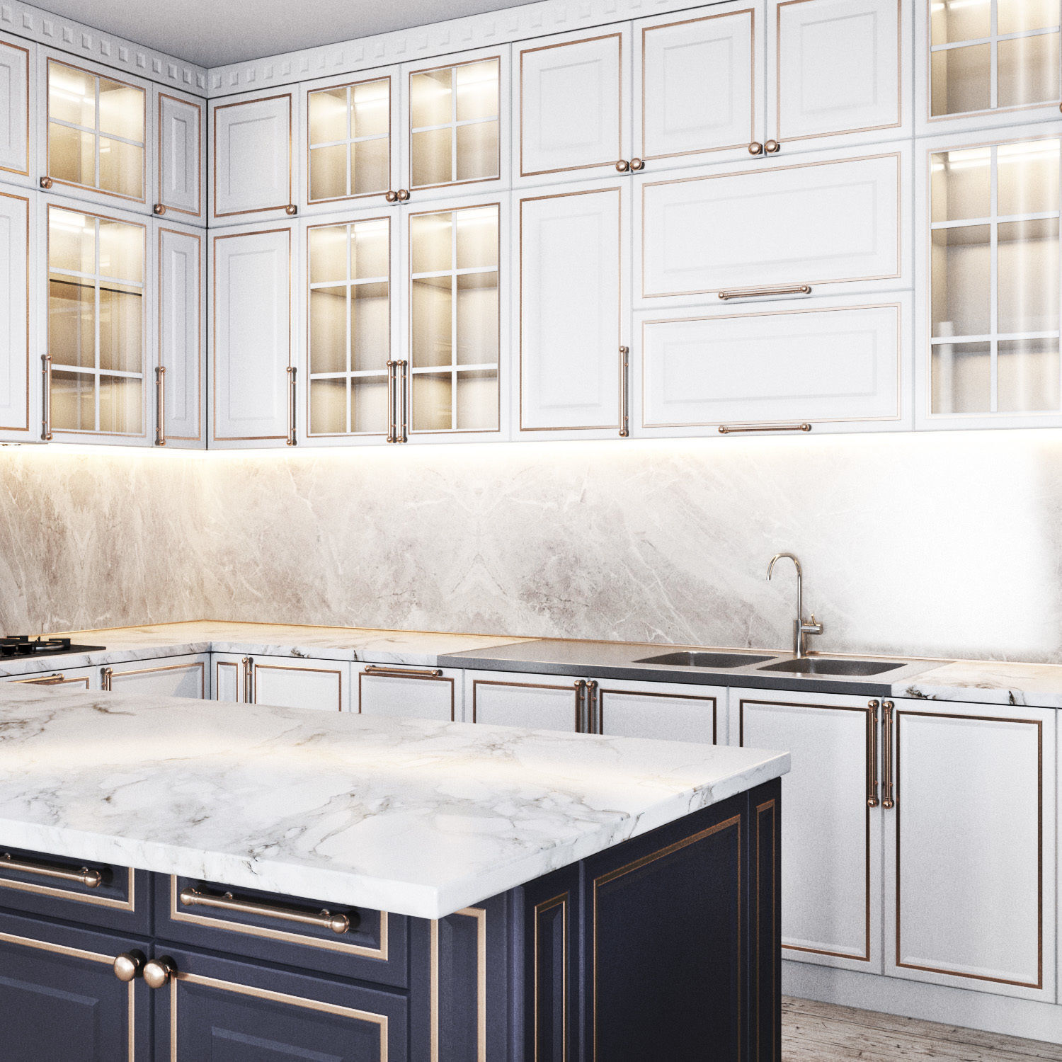 kitchen classic02 3D model_1