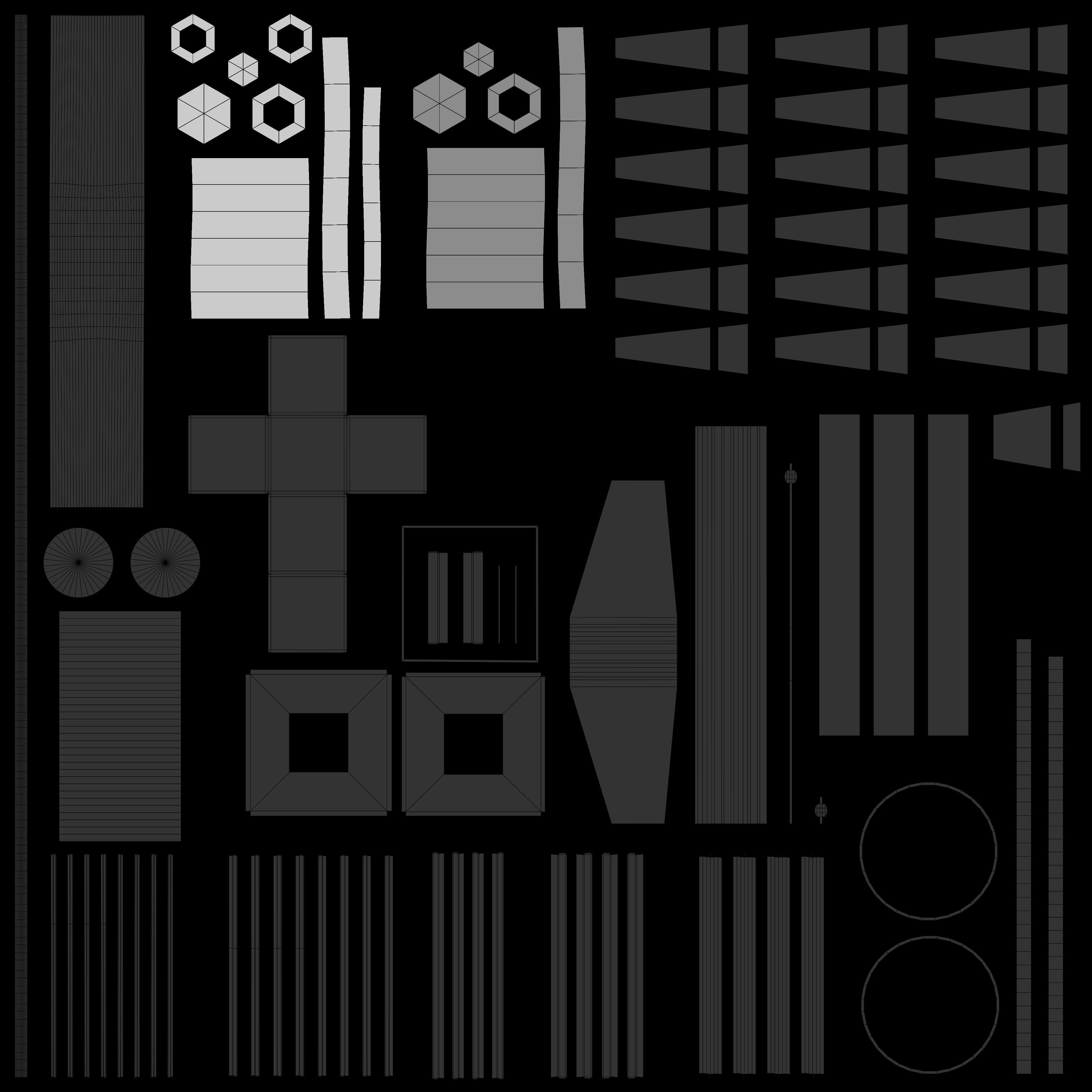 Metal Frame Windmill Low-poly 3D model_18