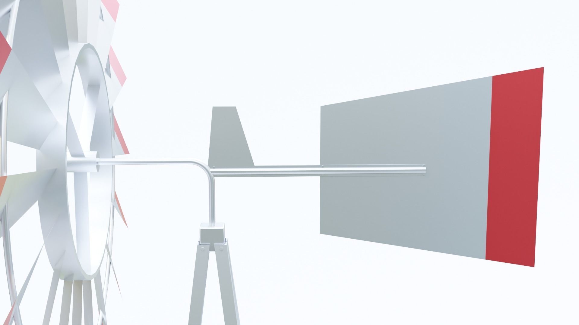 Metal Frame Windmill Low-poly 3D model_8