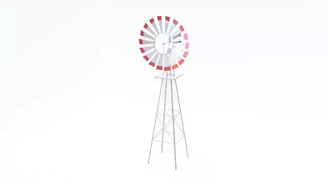 Metal Frame Windmill Low-poly 3D model